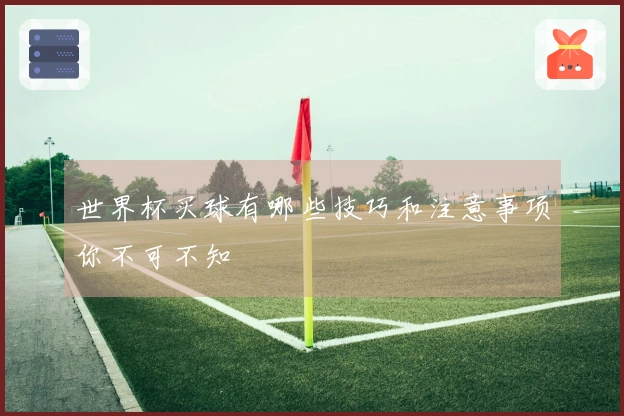 世界杯买球有哪些技巧和注意事项你不可不知